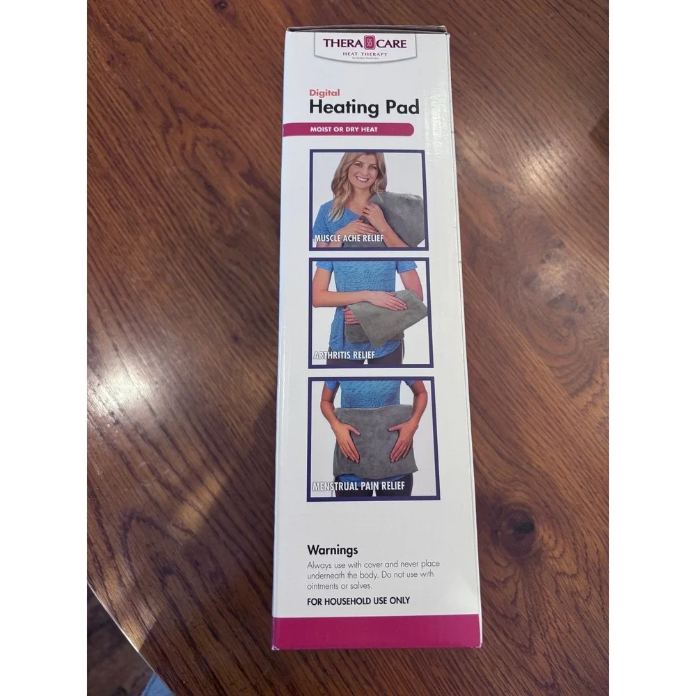 TheraCare Digital Heating Pad Moist Dry Heat Therapy 12x15 24-312 Series Gray